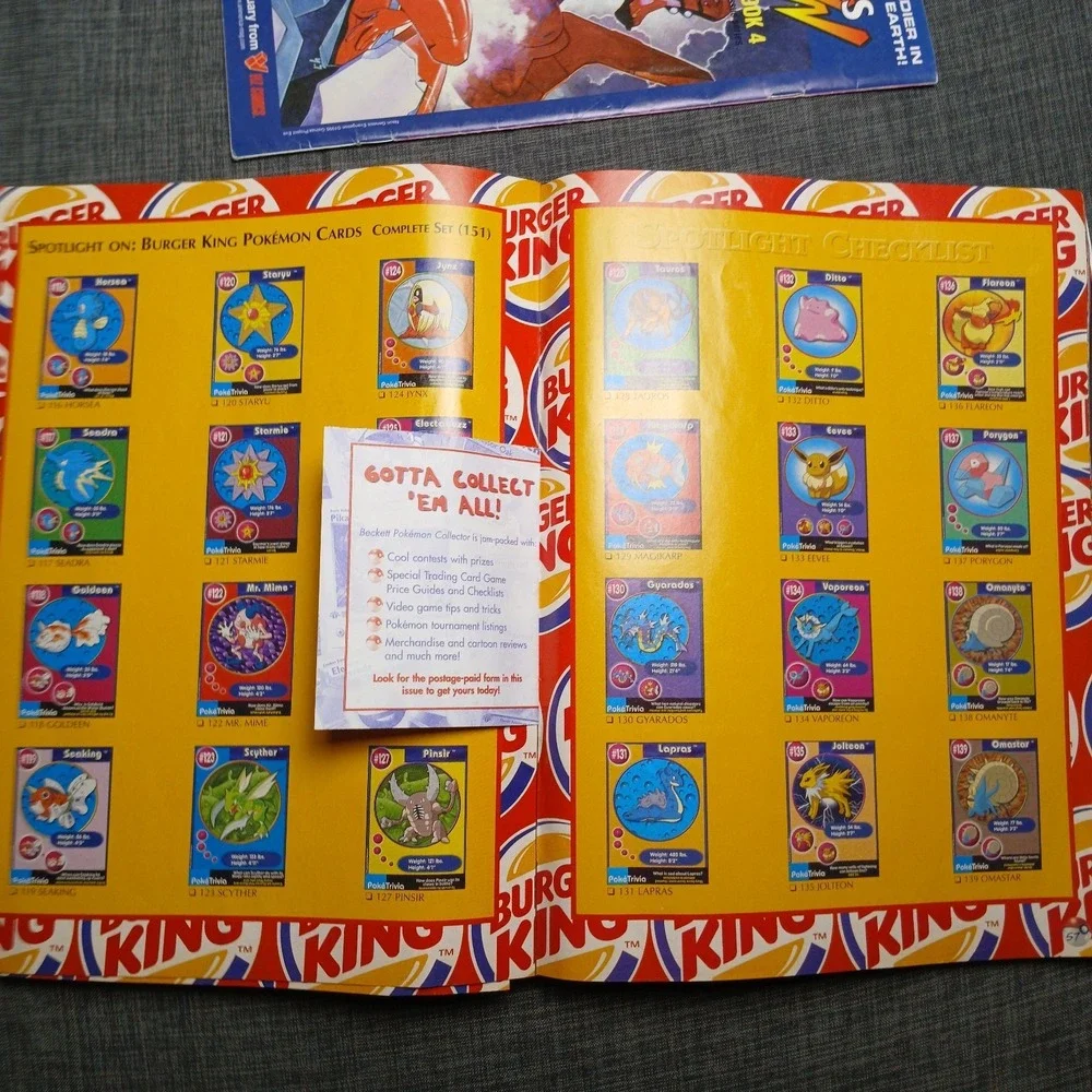 VTG Official Pokémon Advanced Collector's Sticker Book,‎ Guide, Comic -TA